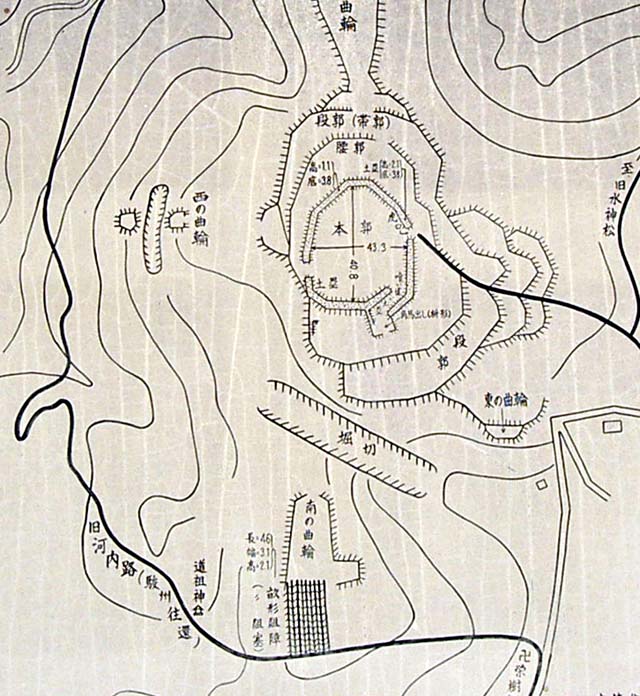真篠城案内板 /城跡巡り備忘録 山梨県